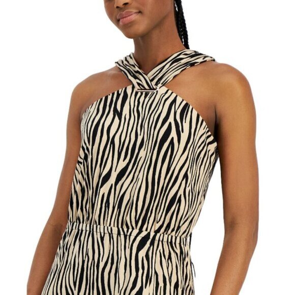 I.N.C. International Concepts Petite Zebra Printed Halter Maxi Dress NWT - Picture 4 of 9